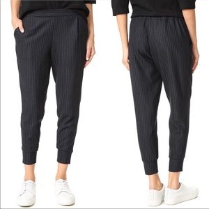 Hatch Zoe Pants in Navy Pinstripe